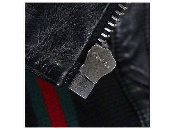 Blouson in pelle GUCCI Shelly Line Web Line Tom Ford - vista 8