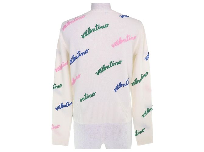 Strickpullover aus Wolle und Kaschmir mit besticktem Valentino-Logo - Ansicht 3