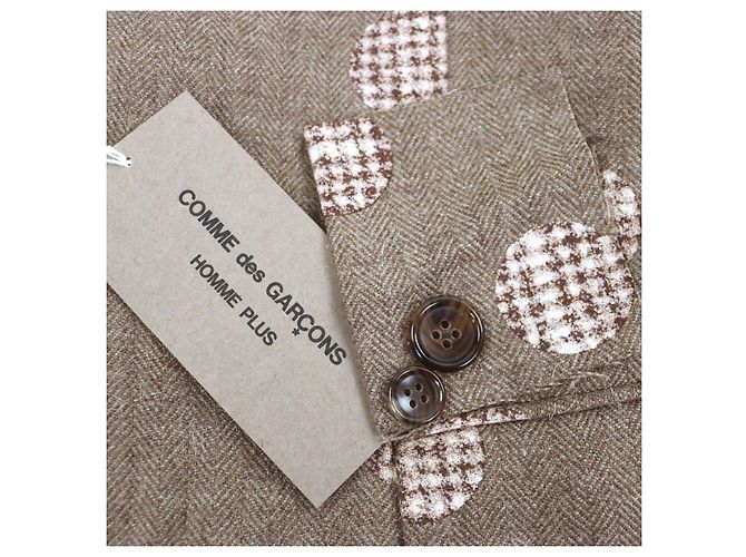 COMME des GARCONS HOMME PLUS Abrigo Chester de lana y alpaca - vista 9