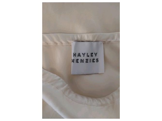 Autre Marque Falda larga de seda beige con encaje Hayley Menzies - vista 5