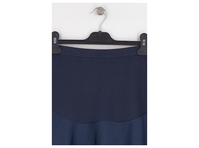 Autre Marque Gonna lunga svasata blu navy FLORERE - vista 3