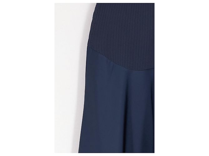 Autre Marque Gonna lunga svasata blu navy FLORERE - vista 4