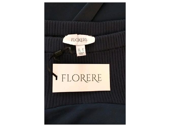Autre Marque Gonna lunga svasata blu navy FLORERE - vista 5