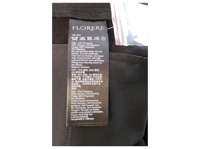 Autre Marque FLORERE Weite schwarze Hose - Ansicht 6
