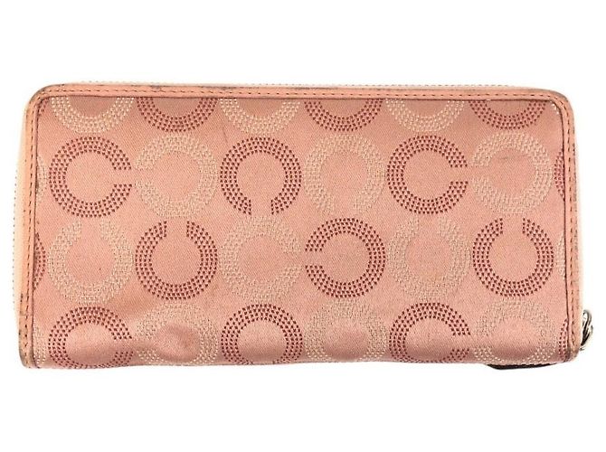 Portafoglio lungo COACH in pelle e tela Signature Op Art - vista 2