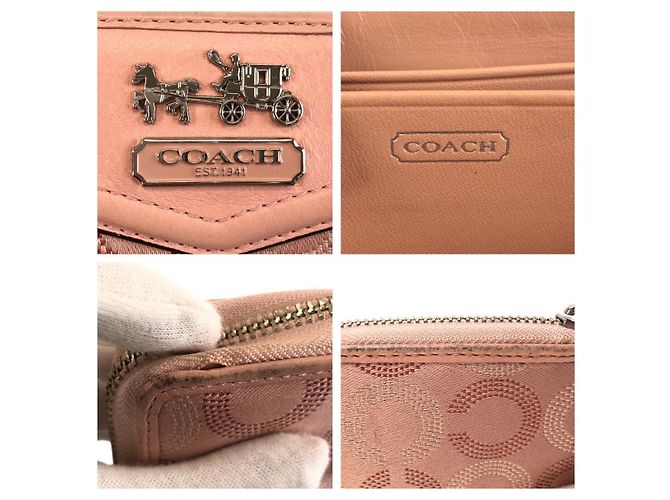 Portafoglio lungo COACH in pelle e tela Signature Op Art - vista 8