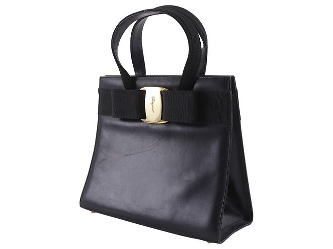 Borsa 2way Salvatore Ferragamo Vara Ribbon in vitello - vista 2