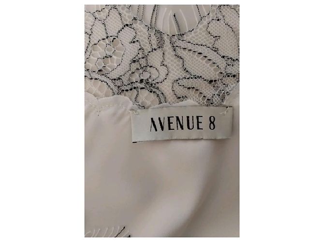 Autre Marque AVENUE 8 Rosa Seidenkleid mit Spitze - Ansicht 7