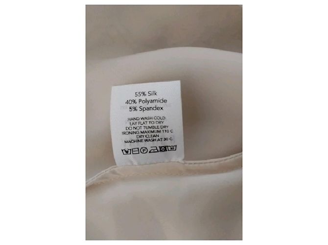 Autre Marque AVENUE 8 Rosa Seidenkleid mit Spitze - Ansicht 8