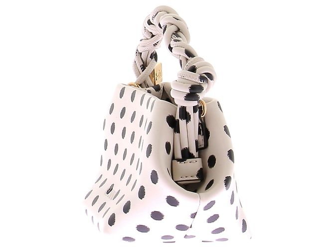 Ganni Borsa piccola Bou crema a pois - vista 5