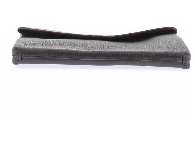 Cos Schwarze Leder-Clutch - Ansicht 3