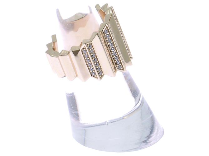 Bague APM Monaco Up and Down Dorée - vue 4