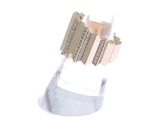 Bague APM Monaco Up and Down Dorée - vue 5