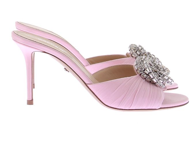 Mach & Mach Mules de organza fluida rosa Galaxy - vista 3