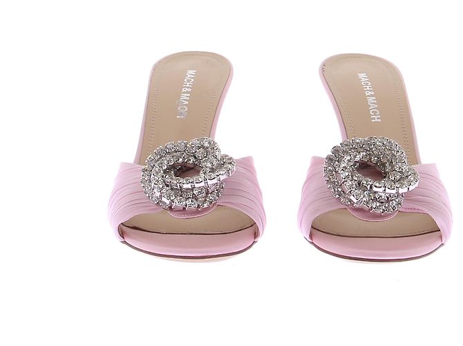 Mach & Mach Mules de organza fluida rosa Galaxy - vista 4
