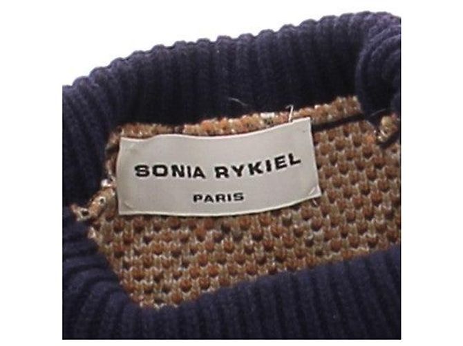 Sonia Rykiel Marineblauer und orangefarbener Pullover - Ansicht 5