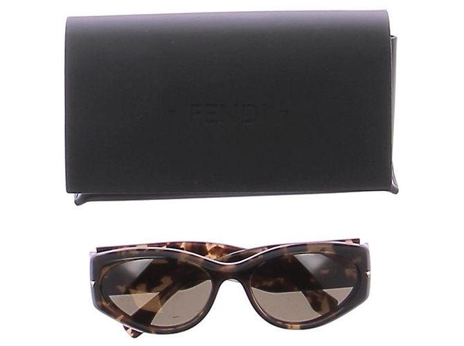 Fendi Sonnenbrille Schildpatt Braun Kunststoff - Ansicht 7