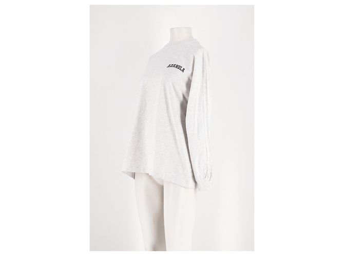 Autre Marque ADANOLA Grauer Baumwollpullover mit Logo - Ansicht 4