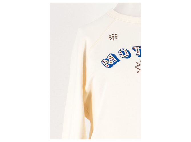 Mother Weißer Baumwoll-Sweatshirt mit Stickerei - Ansicht 6
