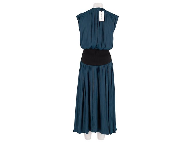 Autre Marque Vestido largo azul FLORERE - vista 2