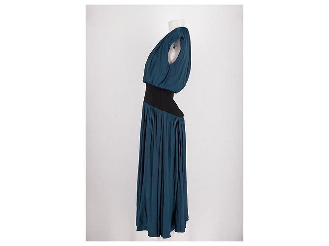 Autre Marque Vestido largo azul FLORERE - vista 3
