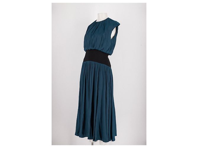 Autre Marque Vestido largo azul FLORERE - vista 4