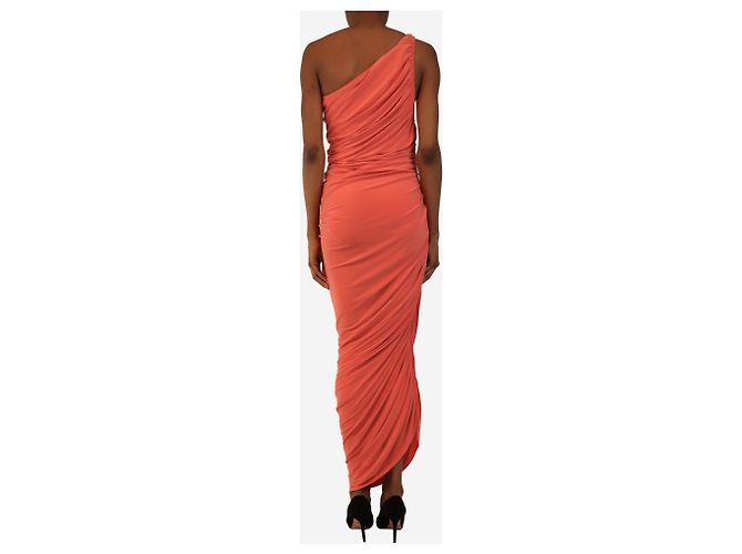 Norma Kamali Rosa gerafftes Maxikleid - size M - Ansicht 2