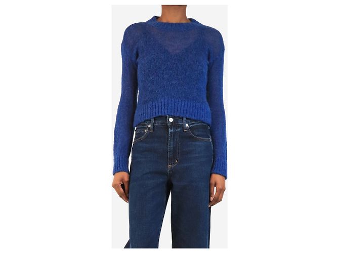 Autre Marque Blauer Strick-Crop-Jumper - Größe XS - Ansicht 3