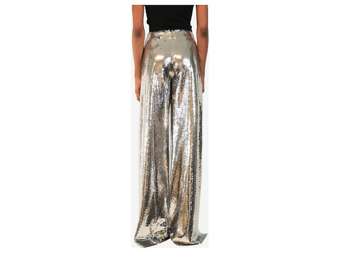 Tom Ford Silver SS22 sequin flared trousers - size UK 4 - view 3