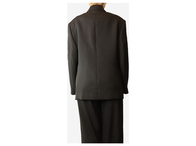 Acne Black oversized double-breasted blazer - size UK 6 - view 2