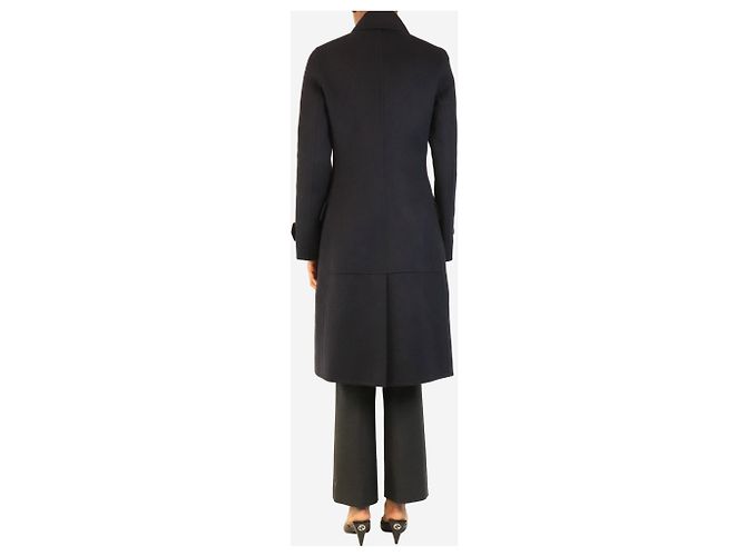 Louis Vuitton Cappotto midi in lana blu navy - size UK 6 - vista 2