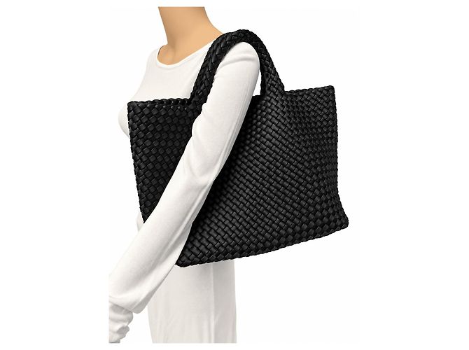 Autre Marque St Barths gewebte Tote mittel Onyx - Ansicht 2