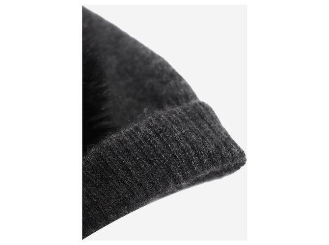 Autre Marque Gorro de mohair e cashmere azul - vista 3
