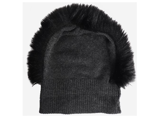 Autre Marque Gorro mohawk em cashmere cinza - vista 2