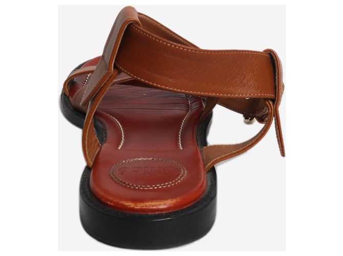 Chloé Tan Matilda flat sandals - size EU 39.5 - view 2