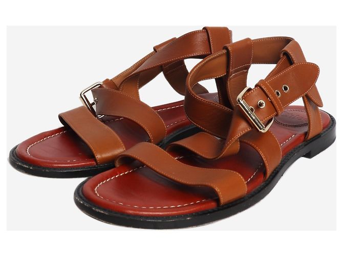 Chloé Tan Matilda flat sandals - size EU 39.5 - view 3