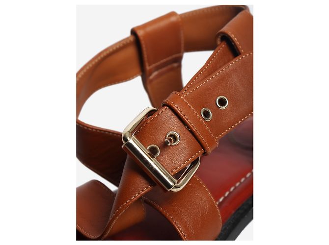 Chloé Tan Matilda flat sandals - size EU 39.5 - view 4