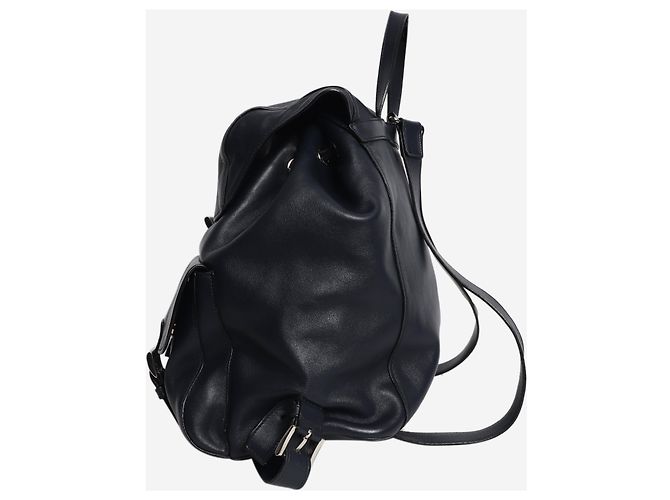 Prada Mochila de cuero azul marino medium - vista 3