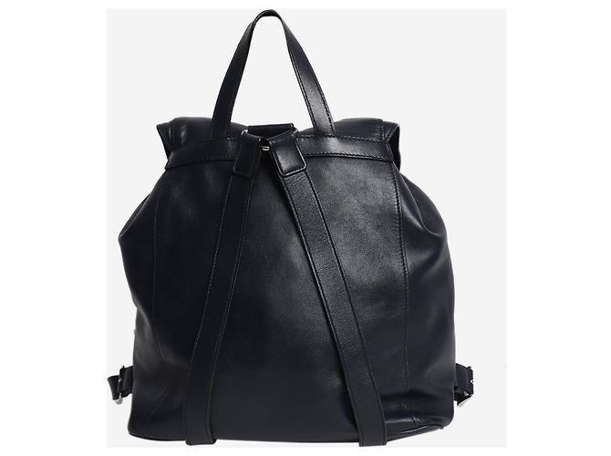 Prada Mochila de cuero azul marino medium - vista 4