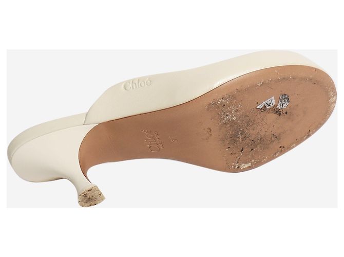 Chloé Mules de tacón Junie marfil suave - size EU 37 - vista 4