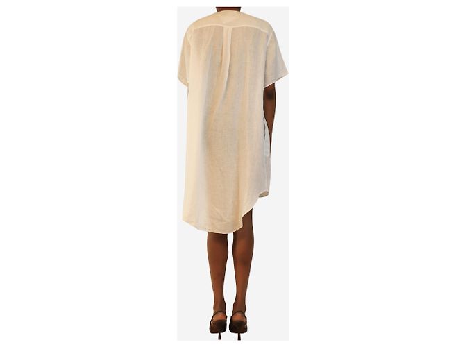 Loewe Weißes kurzärmeliges Leinenkleid - size UK 6 - Ansicht 2
