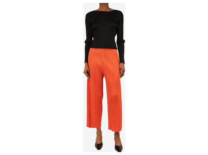 Pleats Please Pantalones plisados naranja - size UK 10 - vista 2
