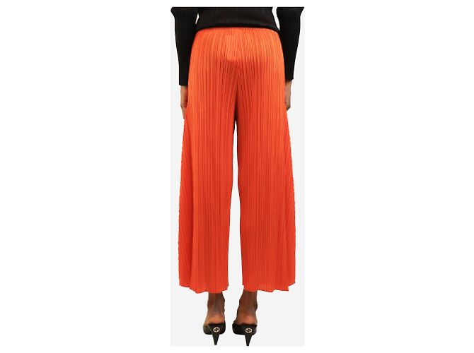 Pleats Please Pantalones plisados naranja - size UK 10 - vista 3