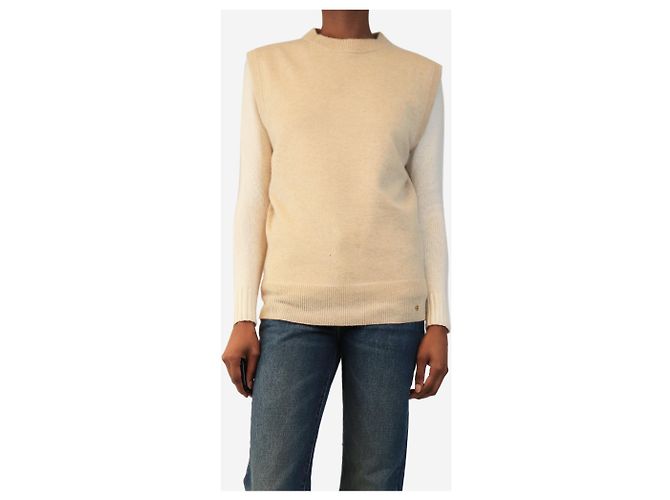 Anine Bing Ärmelloses Kaschmir-Top in Neutral - size XS - Ansicht 3