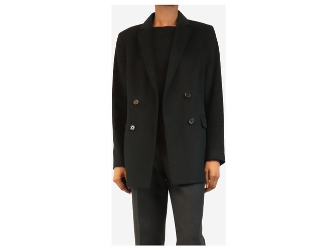 Autre Marque Chaqueta de cachemira cruzada negra - talla S - vista 3