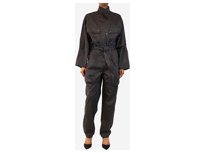 Isabel Marant Florine gegürtelter Jumpsuit Navy - size UK 8 - Ansicht 3