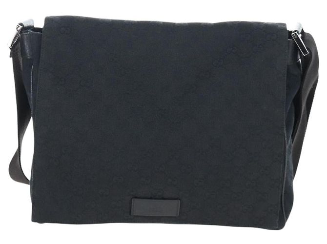 Borsa a tracolla GUCCI GG Canvas Black Silver 146236 - vista 13