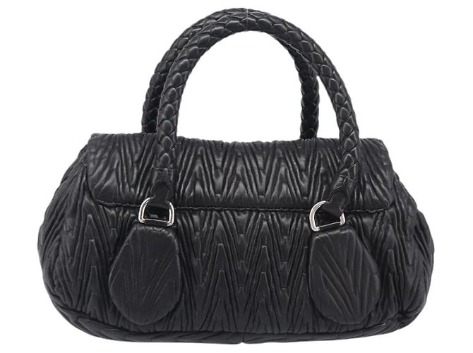 PRADA Handtasche aus Leder Schwarz Silber BN1235 - Ansicht 2