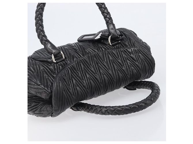 PRADA Handtasche aus Leder Schwarz Silber BN1235 - Ansicht 6