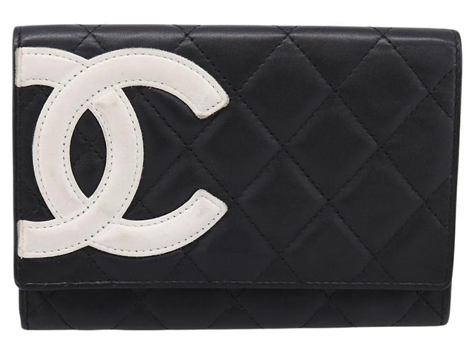 Portafoglio CHANEL Cambon Line Matelasse in pelle nera con CC argento - vista 13